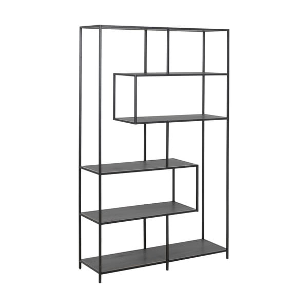 Must raamaturiiul tuhkpuu dekooriga 114x185 cm Seaford - Actona-image-2