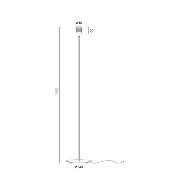 Valge põrandalamp (kõrgus 130 cm) Uno - Sotto Luce-image-2