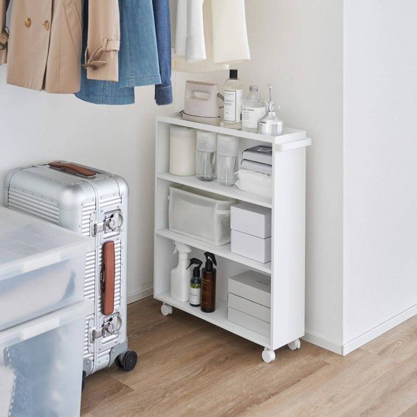 Valge metallist mobiilne riiul 59x70x16 cm Tower - YAMAZAKI-image-1