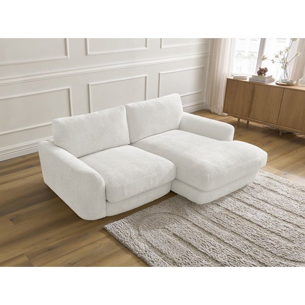 Valge šenillist nurgadiivan (parem nurk) Leonore - Bobochic Paris-image-3