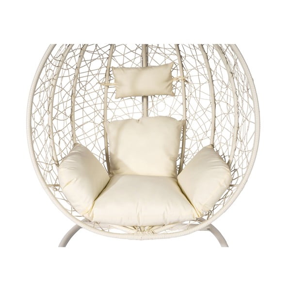 Kreemjas valge rippuv tehisrotangist tugitool Noela - Bonami Selection-image-4