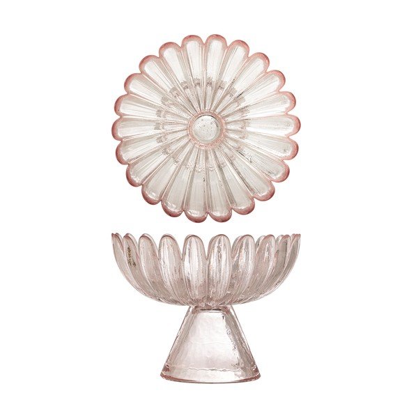 Heleroosa klaasist serveerimiskauss 220 ml Nalu - Bloomingville-image-4