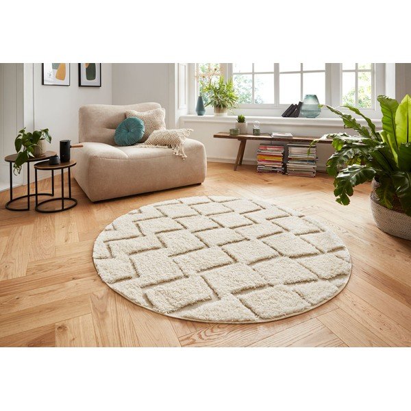 Kreemjas vaip , ⌀ 160 cm Handira - Mint Rugs-image-3