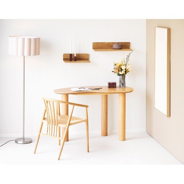 Beež/hõbedane linane põrandalamp (kõrgus 150 cm) Wattom - House Nordic-image-1