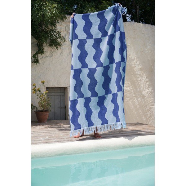 Sinine puuvillane rannarätik 100x160 cm Nugo - noo.ma-image-1