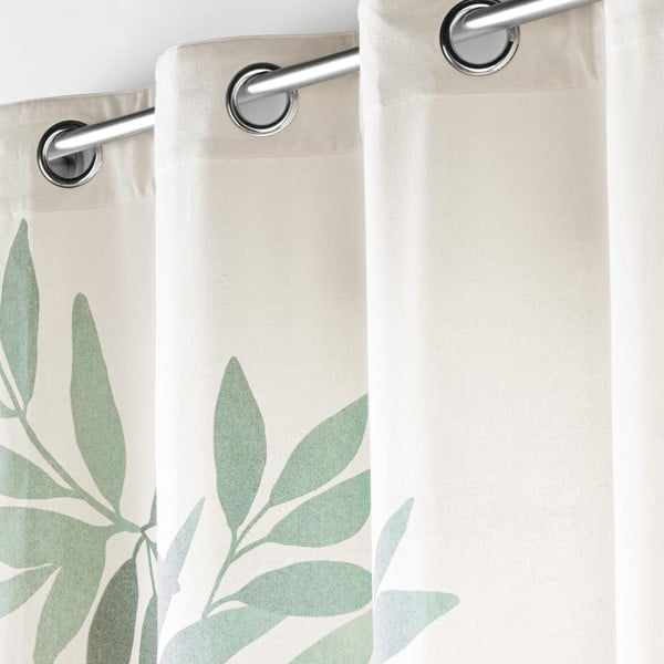 Valge-roheline kardin 140x260 cm Nymphea - douceur d'intérieur-image-1