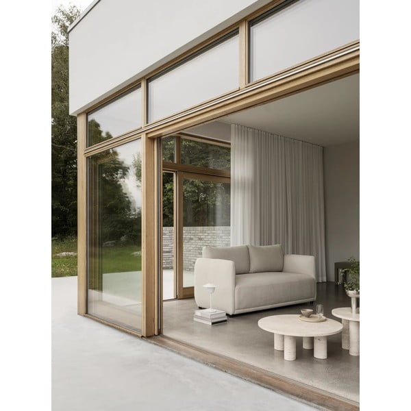 Beež kivikeraamikast ümmargune diivanilaud ø 75 cm Volos - Blomus-image-3