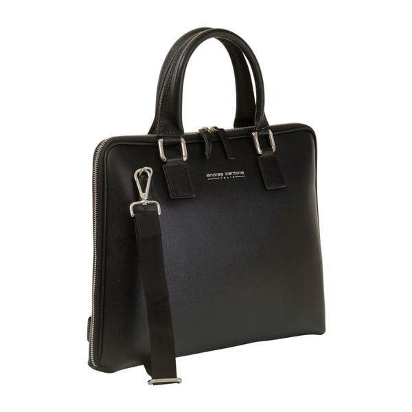 Černá taška / kabelka z pravé kůže Andrea Cardone Alexandra