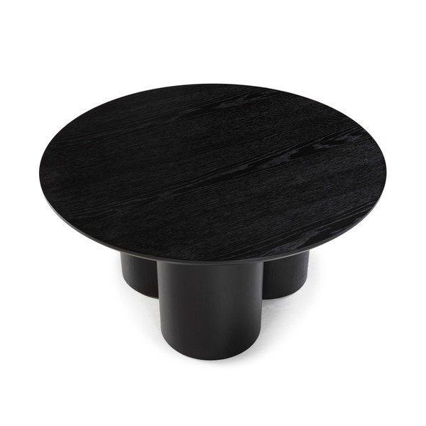 Must ümmargune kohvilaud ø 80 cm Lua - MOME-image-4