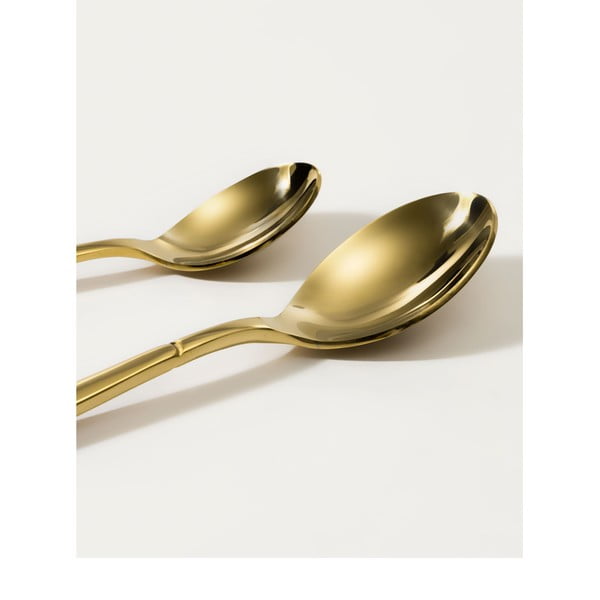 Kuldne 16-osaline roostevabast terasest söögiriistade komplekt Lite - Kave Home-image-1