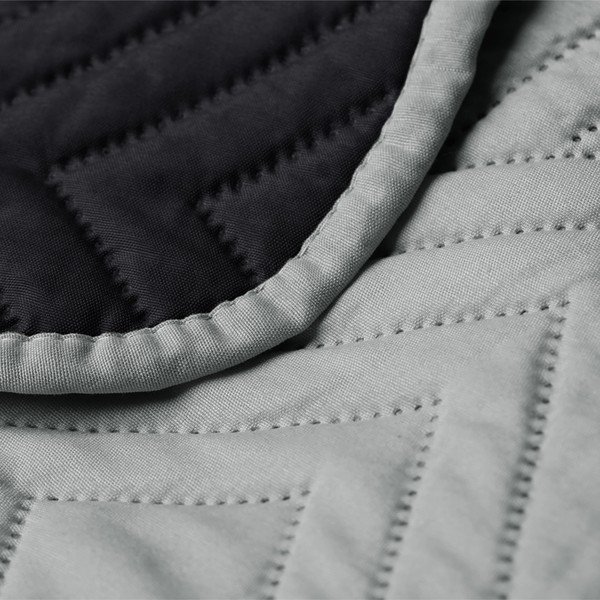 Must/helehall tepitud mikrokiust voodikate 240x260 cm Softa - Restilo-image-2