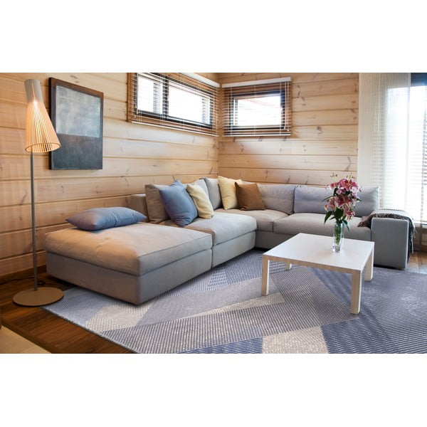 Helesinine villane vaip 160x240 cm Mesh - Agnella-image-1