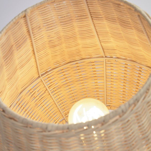 Naturaalset värvi rotangist laualamp rotangist lambivarjundiga (kõrgus 30 cm) Kamaria - Kave Home-image-2