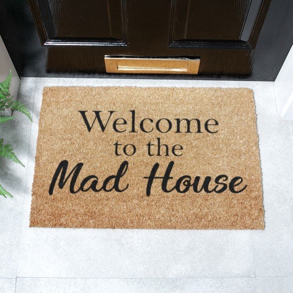 Kookoskiududest matt 40x60cm Welcome to the Mad House - Artsy Doormats-image-2
