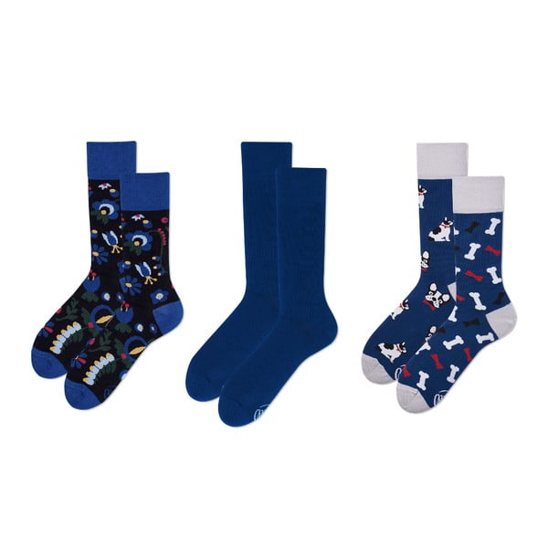 Set ponožek v dárkovém balení Many Mornings Deep Blue, vel. 39–42
