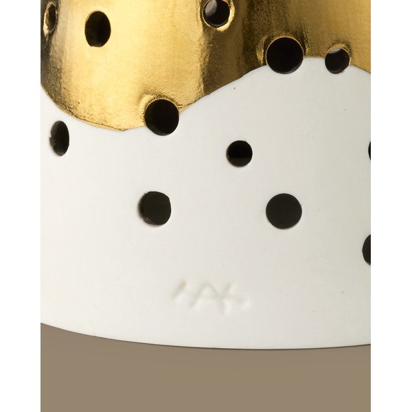 Kuldne portselanist küünlajalg, kõrgus 25,5 cm. Nobili - Kähler Design-image-3