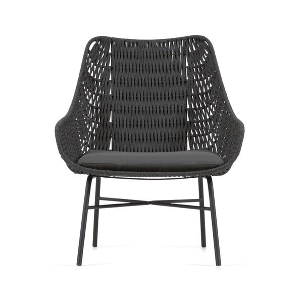 Must käsitsi kootud välistool Abeli - Kave Home-image-2