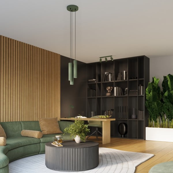 Roheline rippvalgusti ø 19,5 cm Gleam - Sollux-image-1