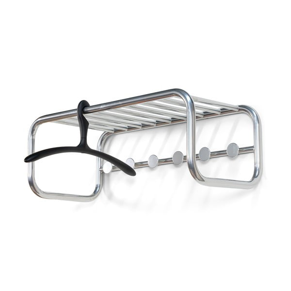 Hõbedane metallist seinanagi koos riiuliga Retro - Spinder Design-image-3