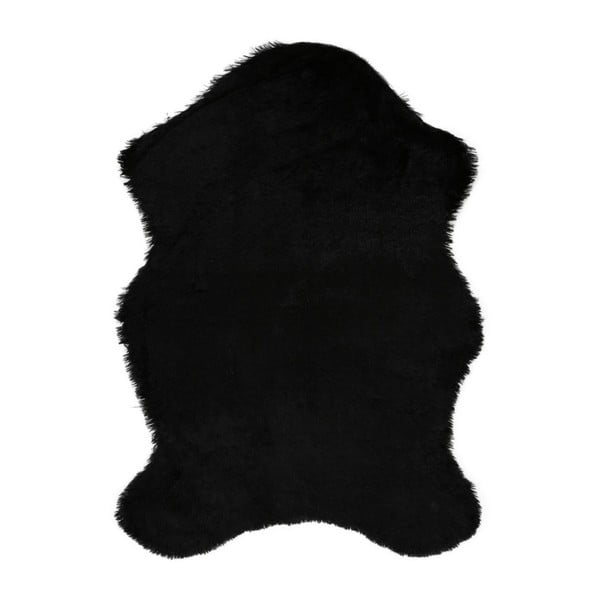 Černý koberec z umělé kožešiny Pelus Black, 150 x 200 cm