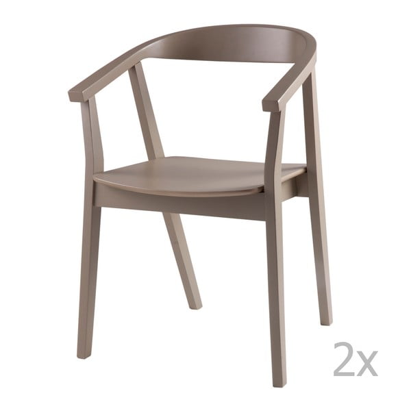 Sada 2 světle šedých jídelních židlí sømcasa Donna