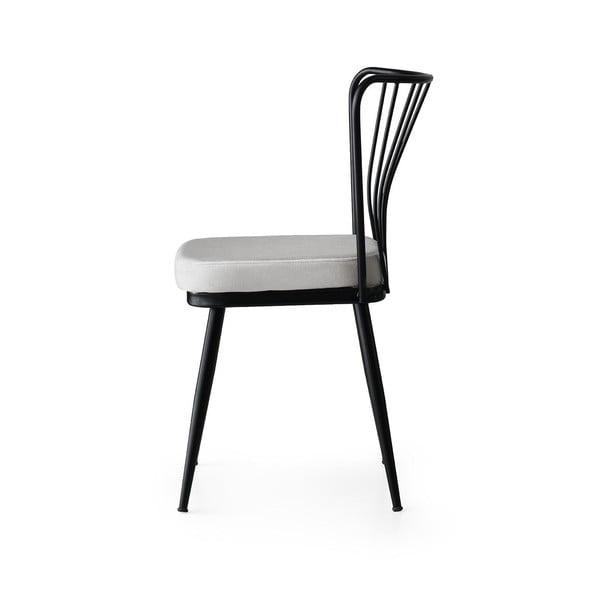 Valge-must metallist söögitoolid 2tk komplektis Yildiz - Kalune Design-image-3