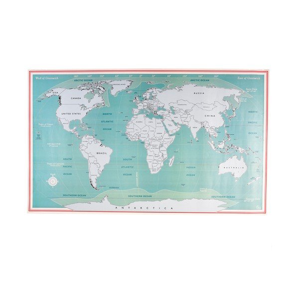 Kraabitav kaart 87x52 cm World Map - Rex London-image-2