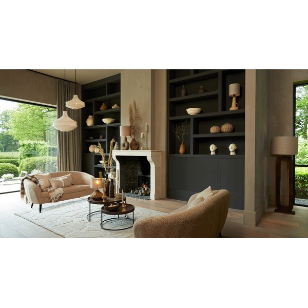 Kreem rippvalgusti ø 60 cm Viggo - Light & Living-image-1