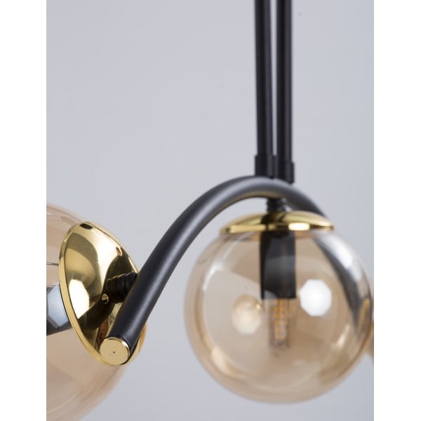 Kollane-must klaasist varjuga laevalgusti ø 15 cm Yay - Squid Lighting-image-2