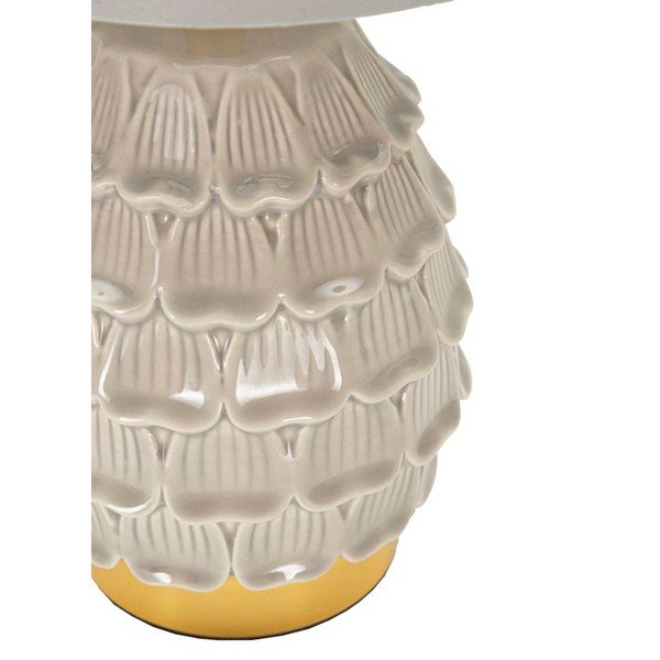 Beež keraamiline laualamp tekstiilist varjuga (kõrgus 30,5 cm) Pigny - Mauro Ferretti-image-3