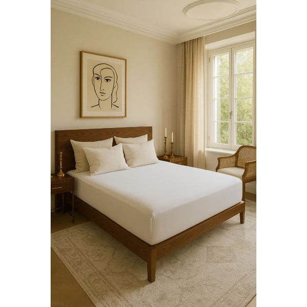 Valge Renforcé puuvillast voodilina 200x140 cm Ranforce - Mila Home Luxury-image-1