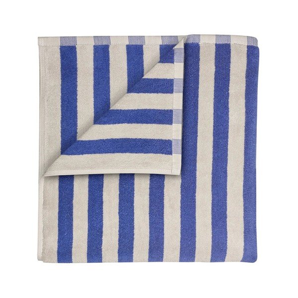 Sinine/kreemikas orgaanilisest puuvillast froteerätikust 70x140 cm Arto - Blomus