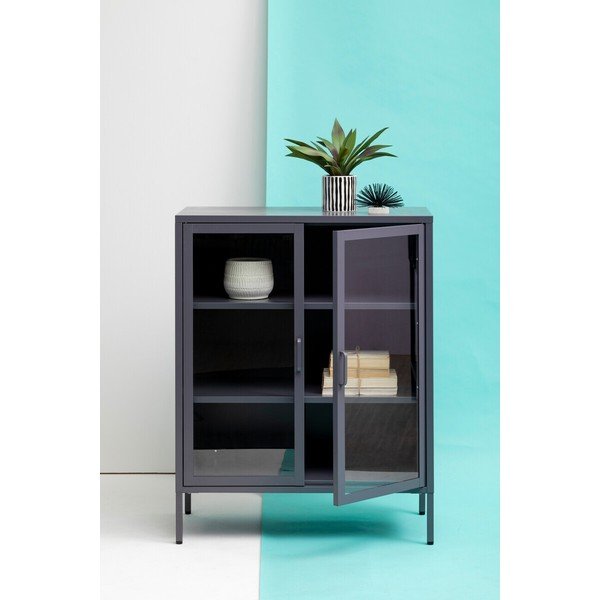 Hall terasest vitriinkapp 80x102x40 cm Acier - Premier Housewares-image-4
