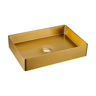 Kuldne roostevabast terasest valamu 50x35 cm Aurum - Sapho