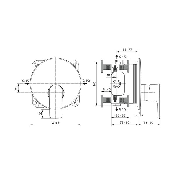 Antratsiitne seinasegisti Connect Air - Ideal Standard-image-2