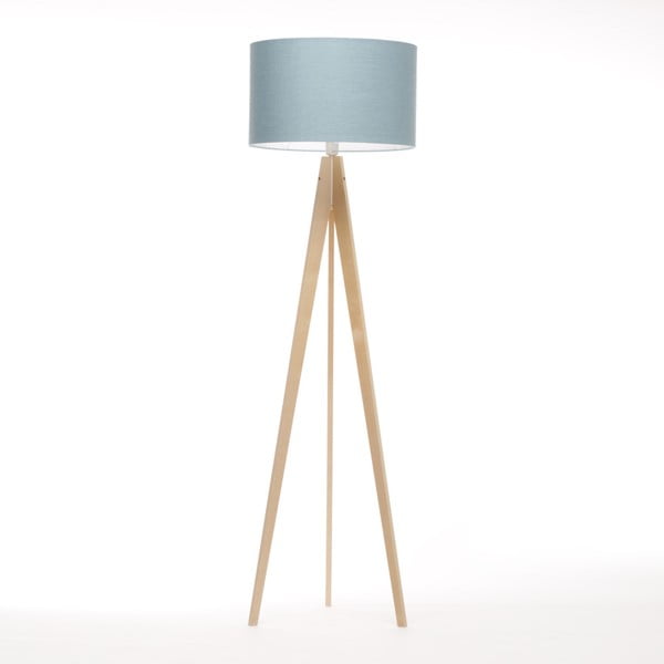 Modrošedá stojací lampa 4room Artist, bříza, 150 cm
