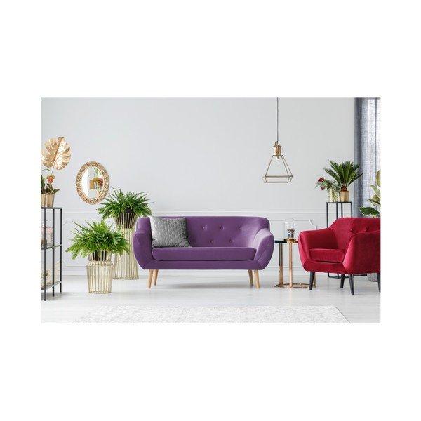 Fialová dvoumístná pohovka Mazzini Sofas Amelie-image-2