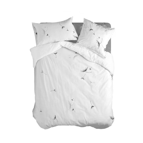 Valge puuvillane voodikate kaheinimesevoodile 200x200 cm Dandelion - Blanc