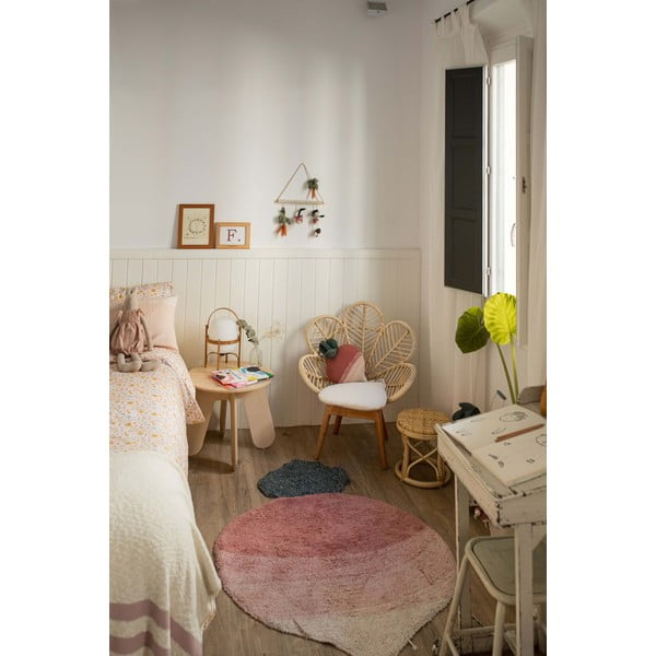 Roosa pestav käsitsi kootud puuvillane laste vaip 100x150 cm Ramona the Radish - Lorena Canals-image-4