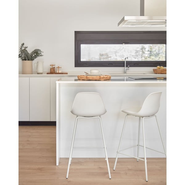 Valge baaritool (istme kõrgus 65 cm) Brighter - Kave Home-image-1