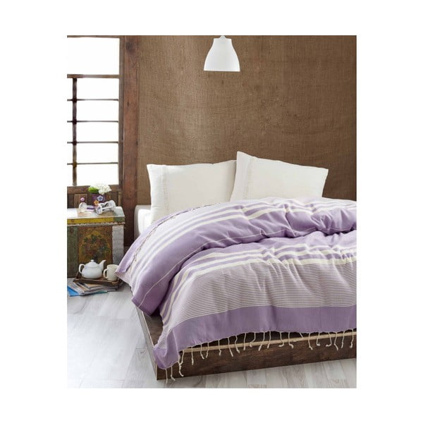 Lehký přehoz přes postel Hereke Lilac, 200 x 235 cm