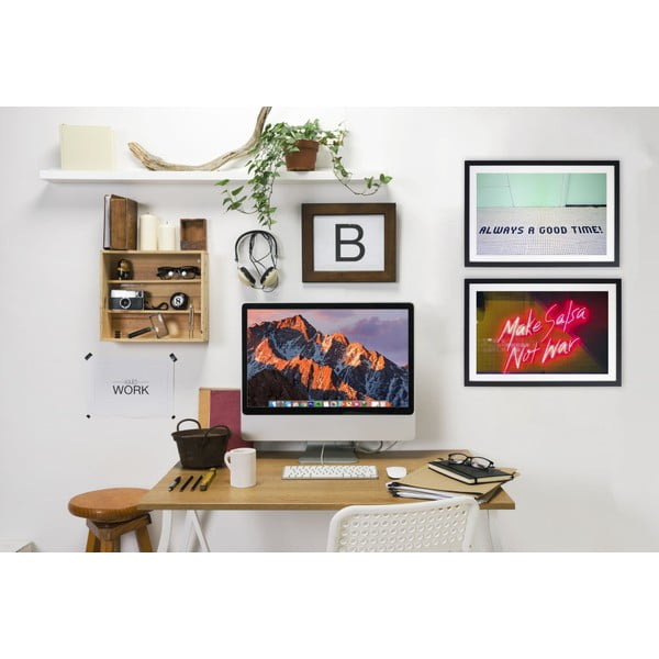 Plakát v rámu z africké vrby Really Nice Things Salsa Not War, 40 x 30 cm-image-1