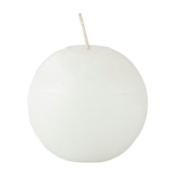 Bílá svíčka KJ Collection Ball, ⌀ 8 × 7,5 cm