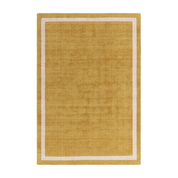 Ookerkollane käsitsi kootud villane vaip 68x240 cm Albi - Asiatic Carpets