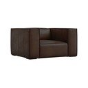 Tumepruun nahast tugitool Madame - Windsor & Co Sofas