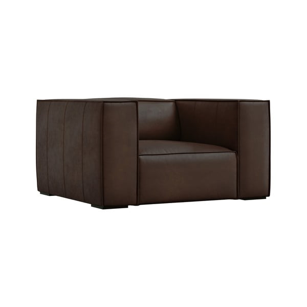 Tumepruun nahast tugitool Madame - Windsor & Co Sofas