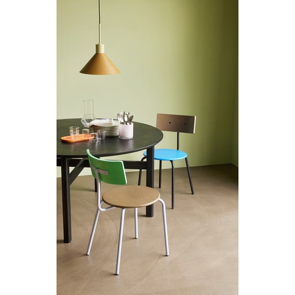 Must ümmargune söögilaud ø 140 cm Fjord - Hübsch-image-1