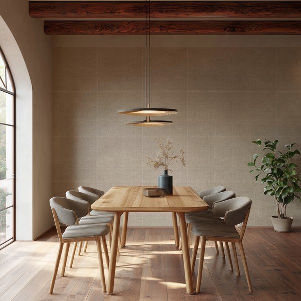 Kangast akustilised paneelid komplektis 2 tükki 60x60 cm Light Linen - Styler-image-2