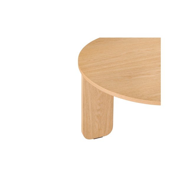 Ümmargune kohvilaud naturaalse tammepuust pealispinnaga, läbimõõduga 75 cm Kuvu - noo.ma-image-3