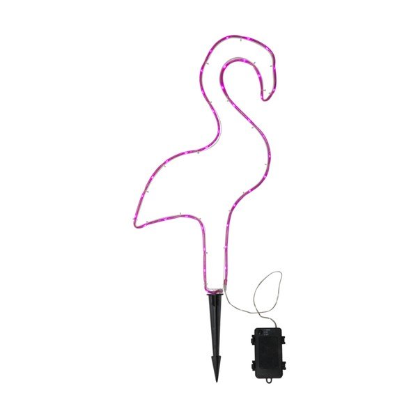 Roosa välitingimustes kasutatav LED-valgusti flamingo kujul , kõrgus 63 cm Tuby - Star Trading-image-1